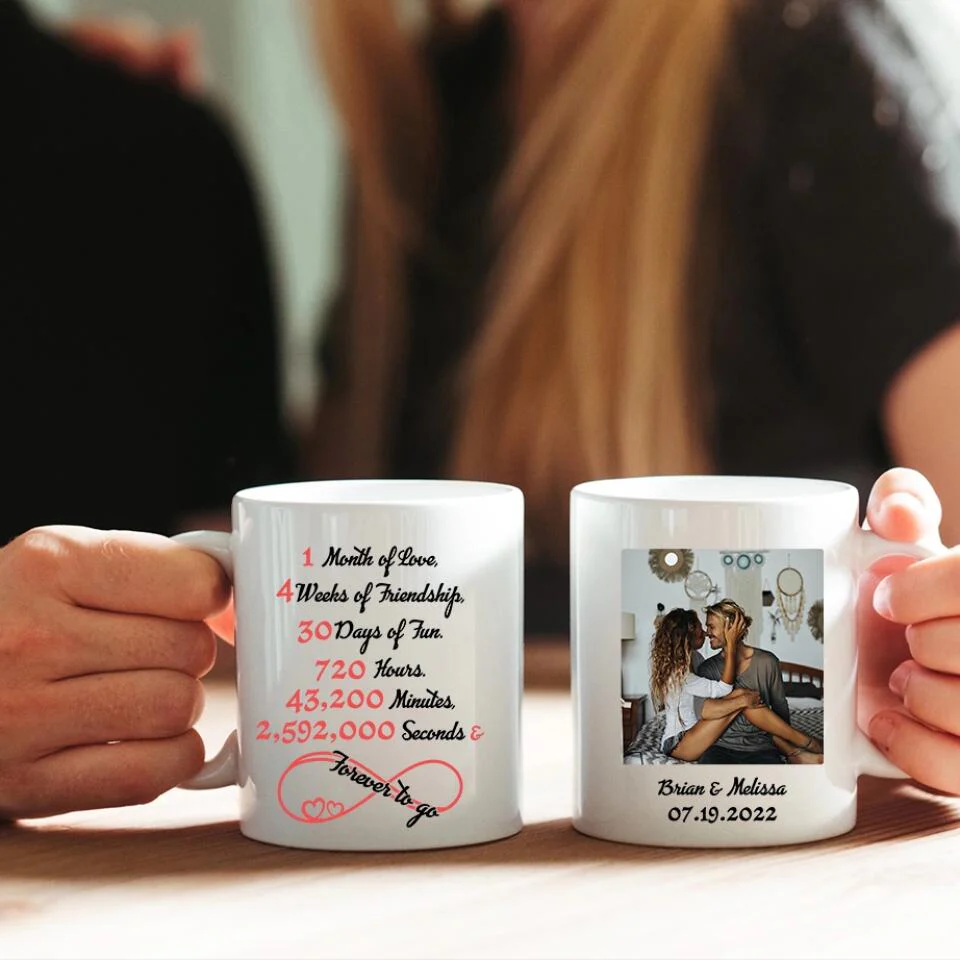 1 Month Of Love - Personalized Mug - Best  Anniversary Gifts For Him/Her - Image 7