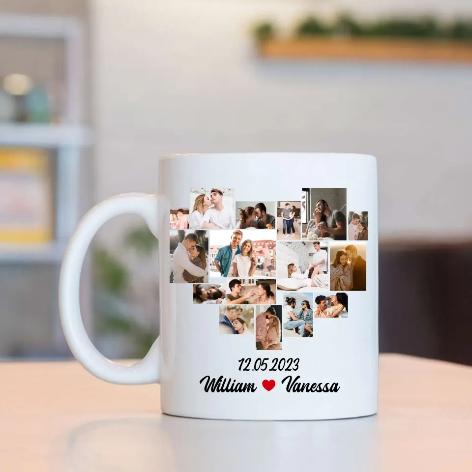 1 Month Together - Personalized White Mug - Anniversary Gift for Couples - Image 6