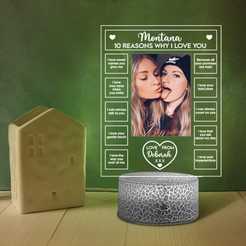 10 Reasons Why I Love You -  Personalized 3D LED Light - Sweet Gift For Couples - Image 13