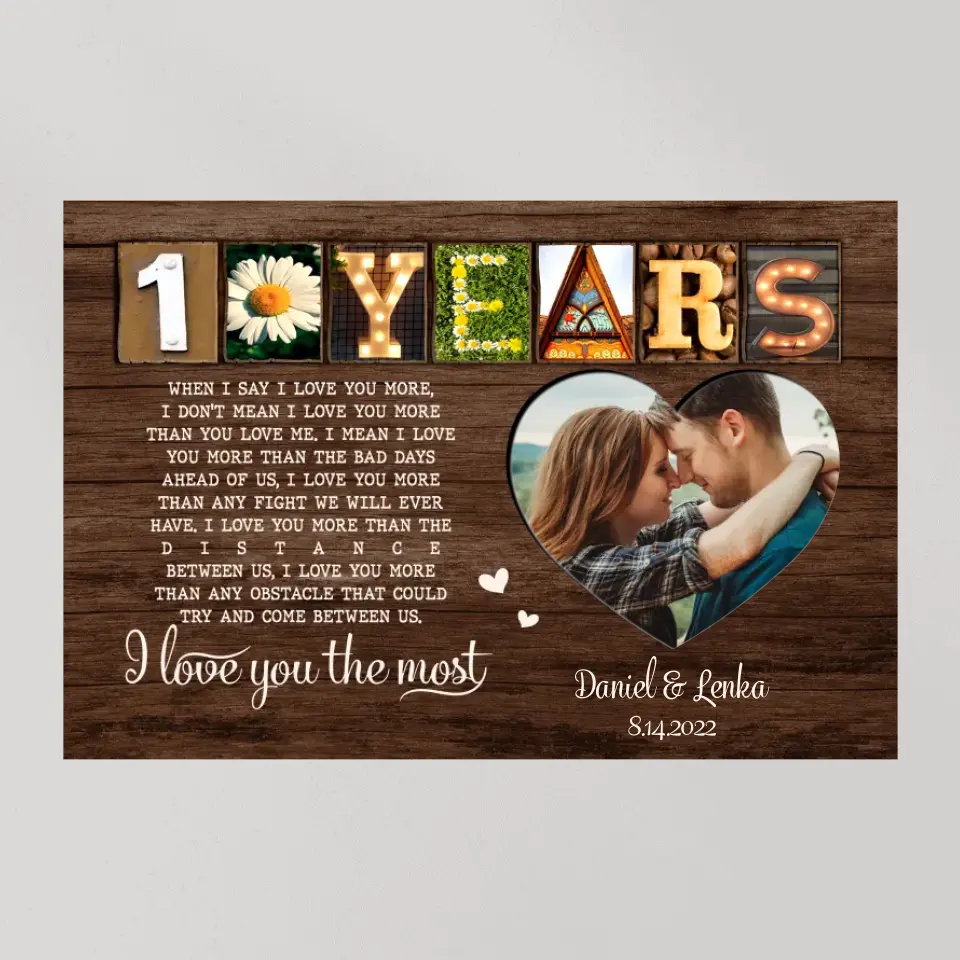 10 Years Anniversary - Personalized Canvas Poster - Gift For 10 Years Anniversary | 307IHPNPCA878 - Image 10