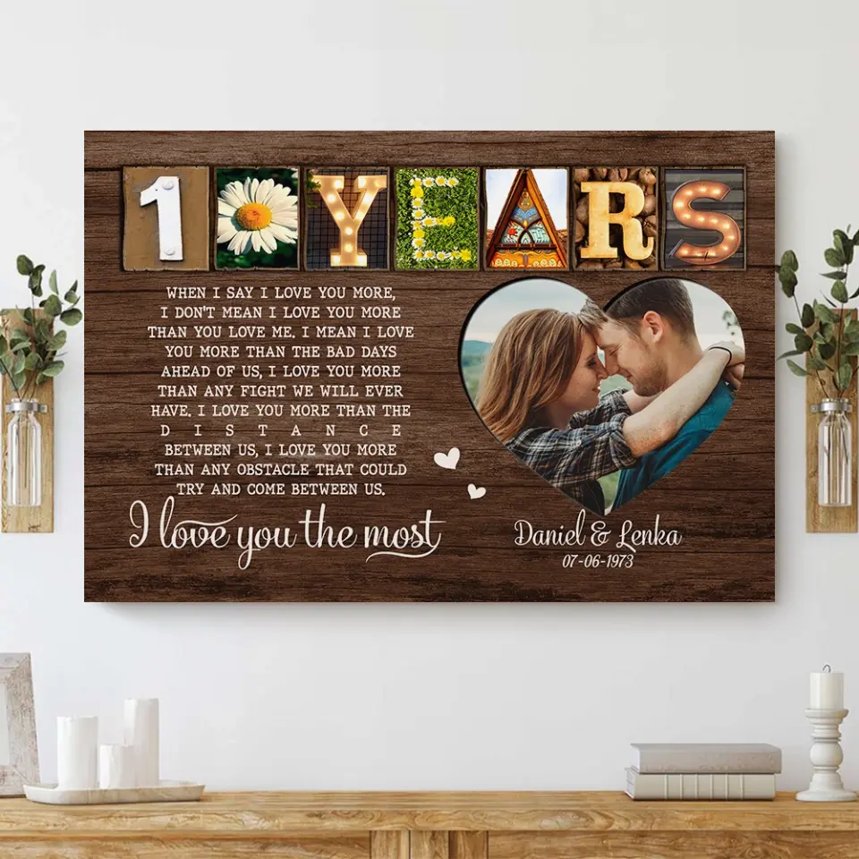 10 Years Anniversary - Personalized Canvas Poster - Gift For 10 Years Anniversary | 307IHPNPCA878 - Image 12