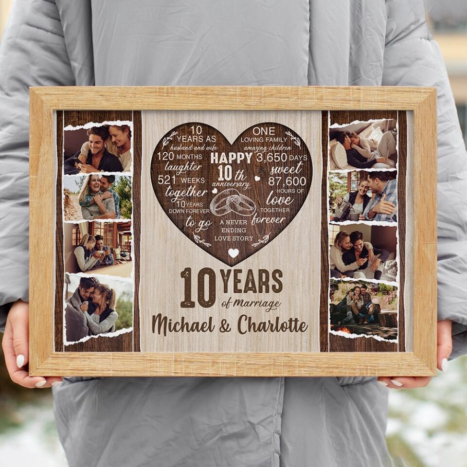 10 Years Of Marriage Love Message Custom Canvas Poster Anniversary Gift For Couples - Image 11