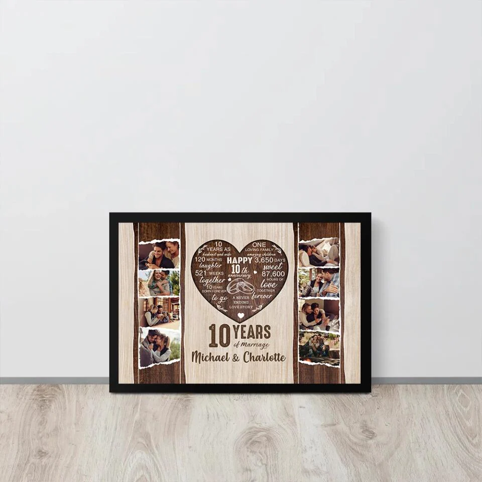 10 Years Of Marriage Love Message Custom Canvas Poster Anniversary Gift For Couples - Image 13