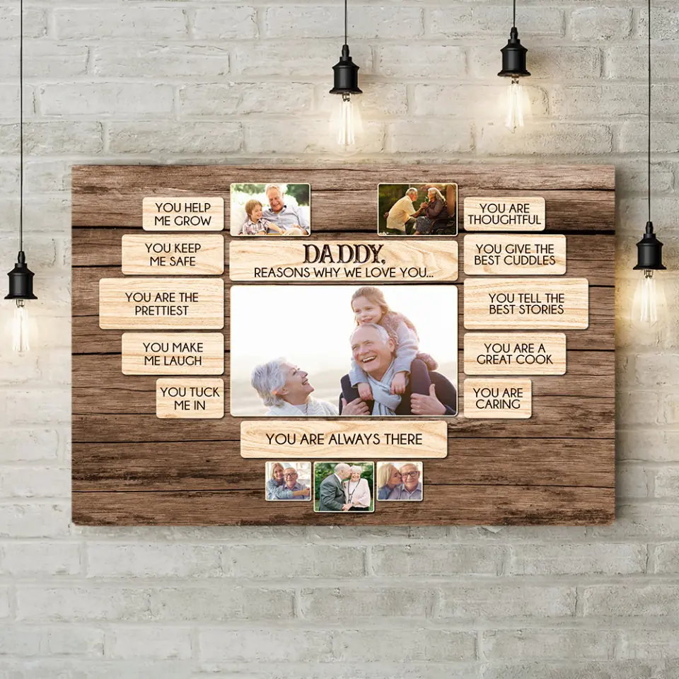 11 Reasons Why We Love Daddy/Mommy - Custom Canvas Poster - Birthday Gift For Parents Grandparents