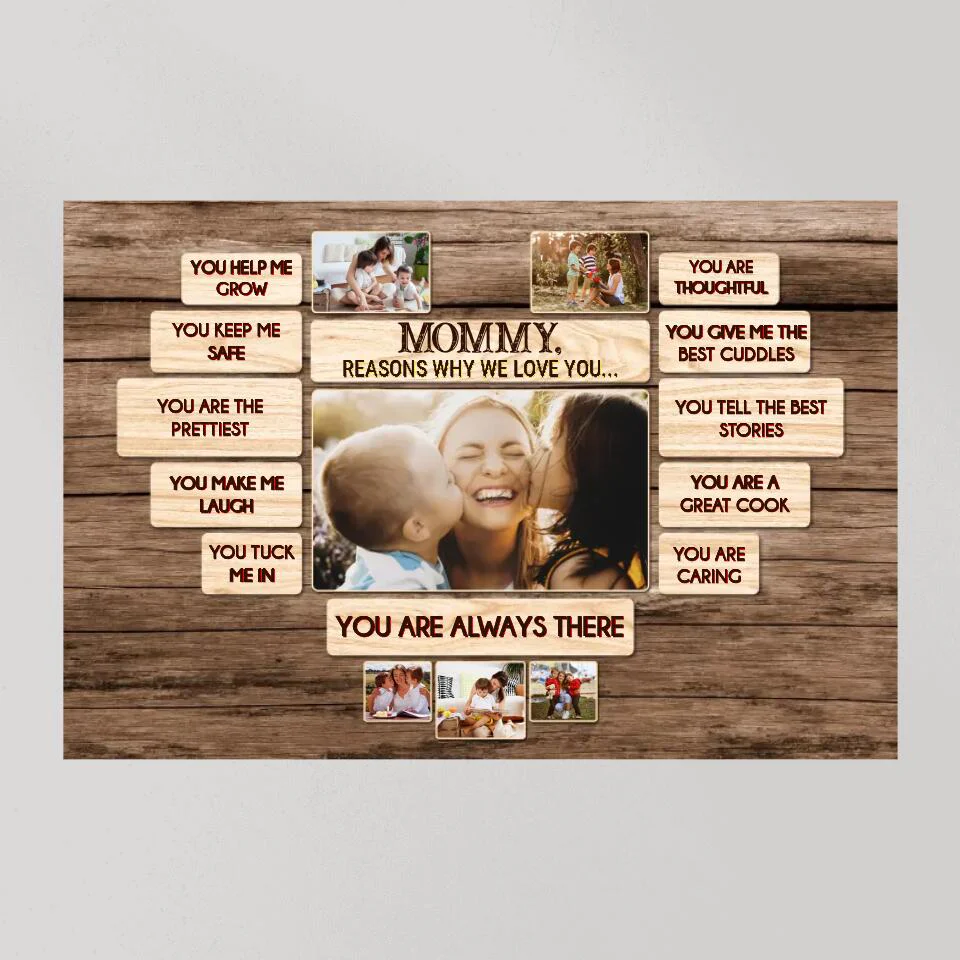 11 Reasons Why We Love Daddy/Mommy - Custom Canvas Poster - Birthday Gift For Parents Grandparents - Image 11