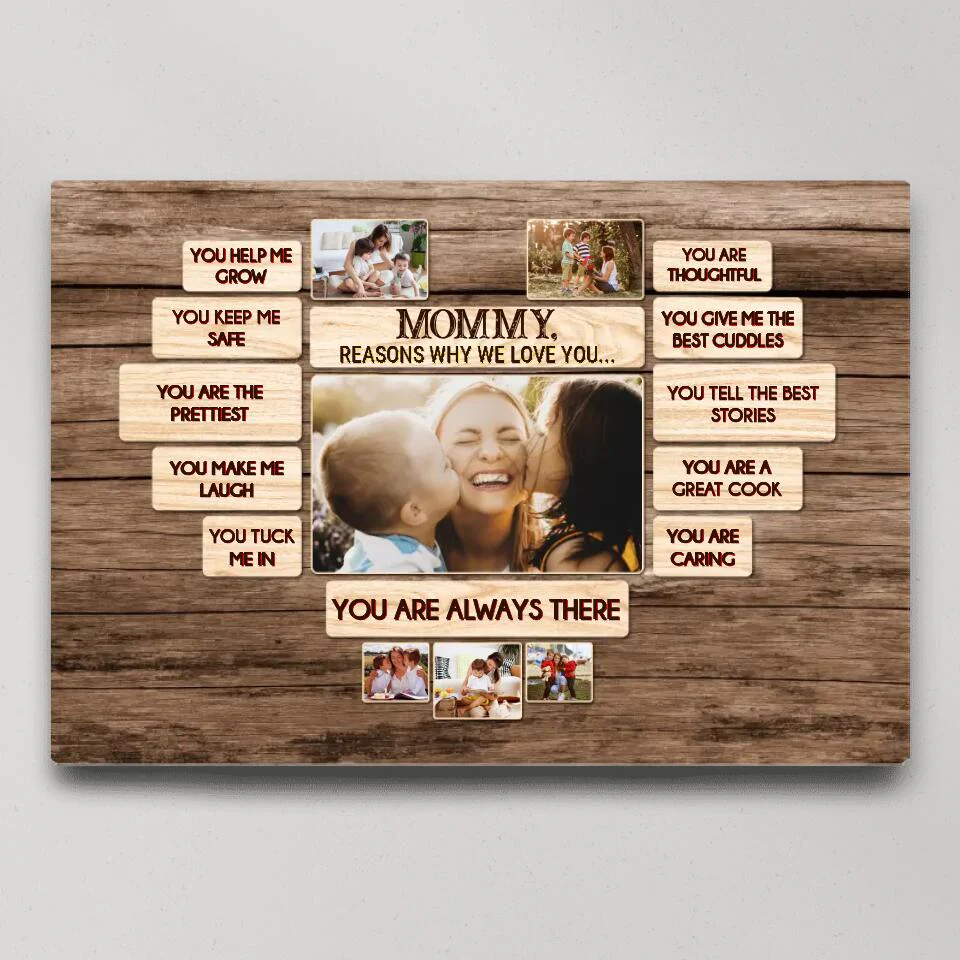11 Reasons Why We Love Daddy/Mommy - Custom Canvas Poster - Birthday Gift For Parents Grandparents - Image 2