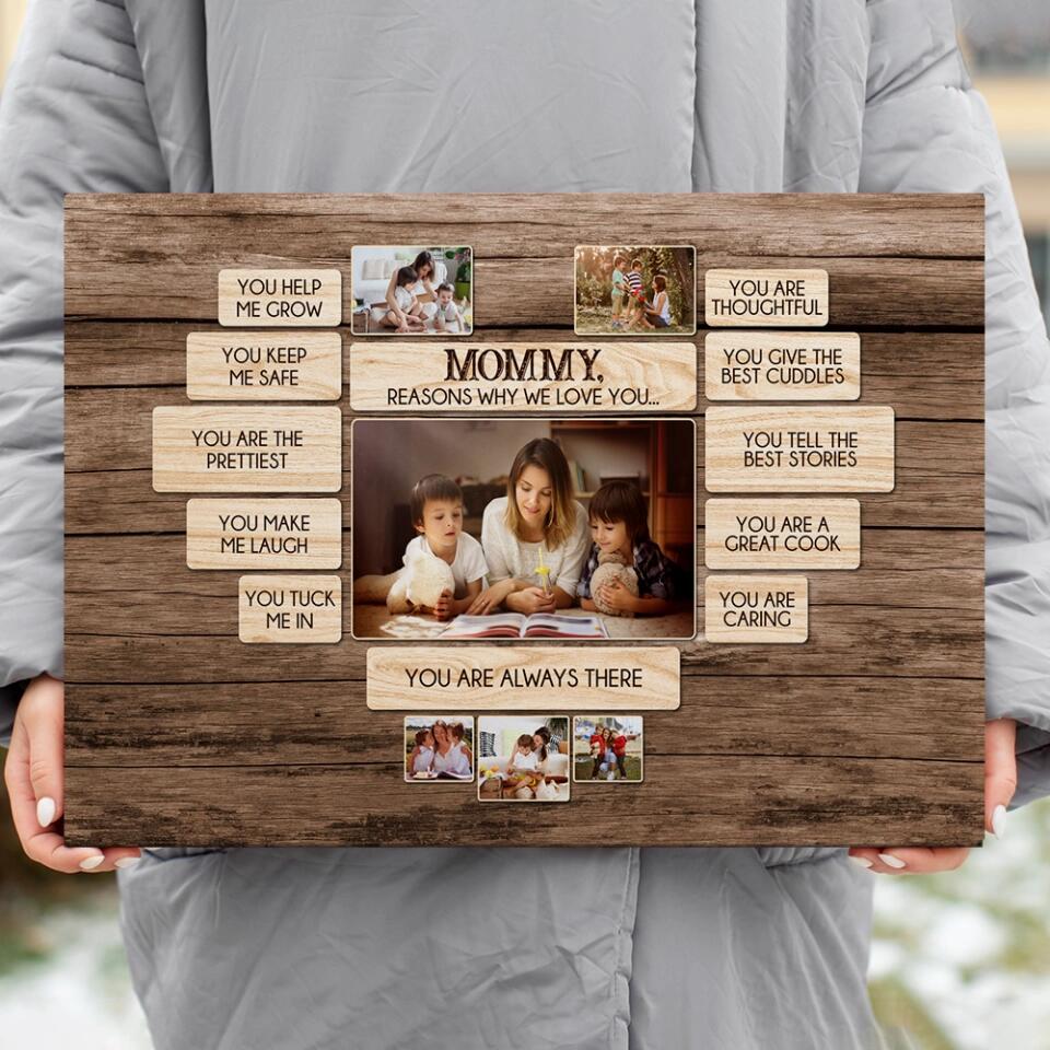 11 Reasons Why We Love Daddy/Mommy - Custom Canvas Poster - Birthday Gift For Parents Grandparents - Image 5