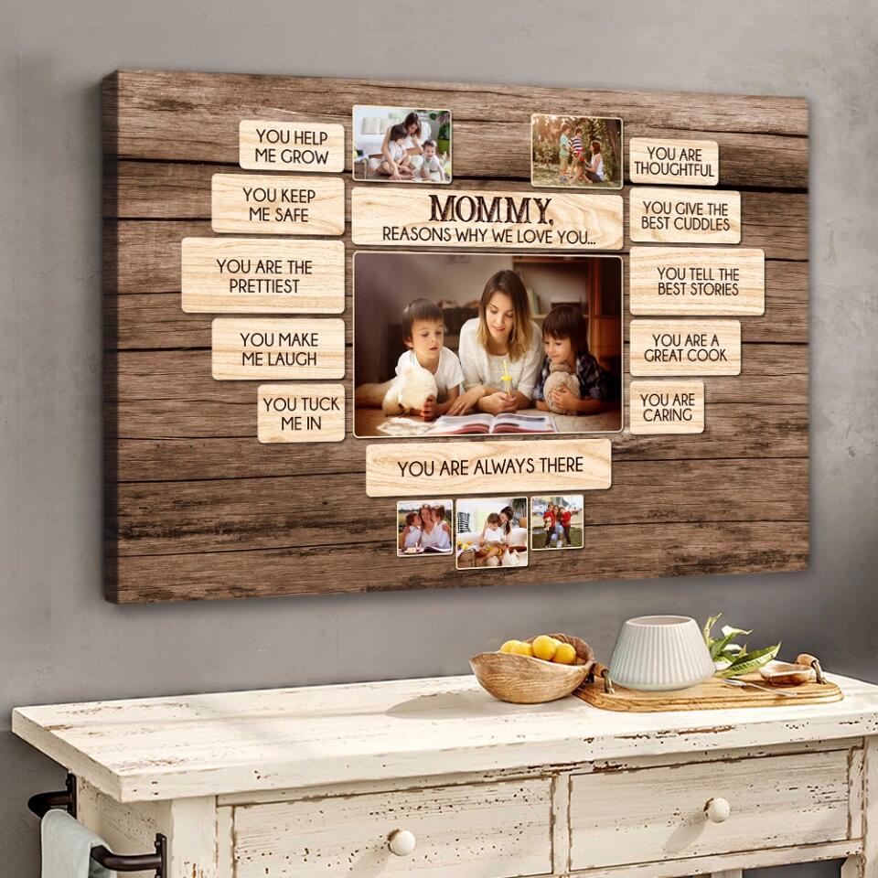 11 Reasons Why We Love Daddy/Mommy - Custom Canvas Poster - Birthday Gift For Parents Grandparents - Image 6