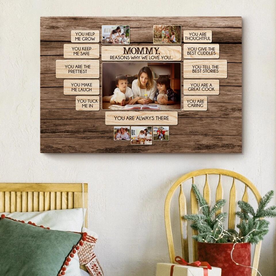 11 Reasons Why We Love Daddy/Mommy - Custom Canvas Poster - Birthday Gift For Parents Grandparents - Image 7