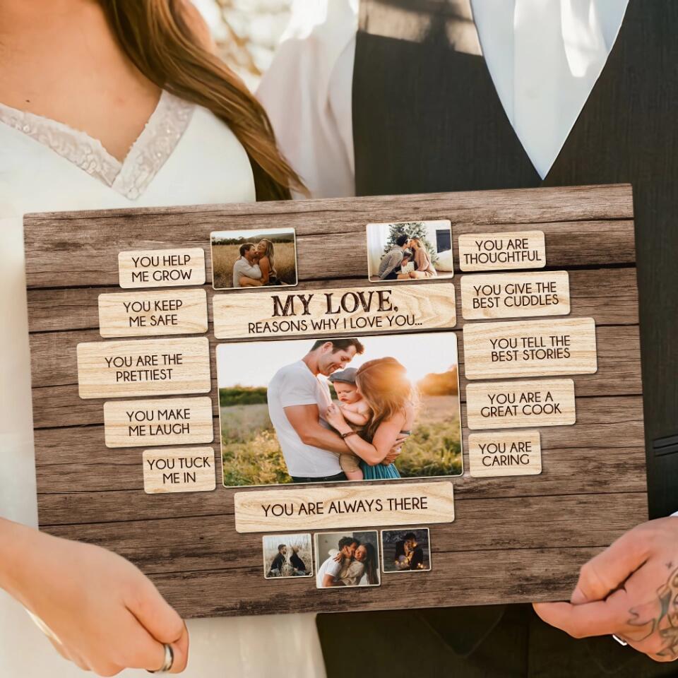 11 Reasons Why We Love Daddy/Mommy - Custom Canvas Poster - Birthday Gift For Parents Grandparents - Image 9