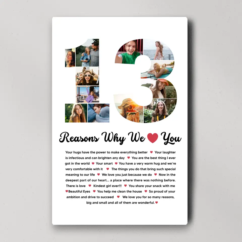 13 Reasons Why We Love You Personalized Canvas - Image 2