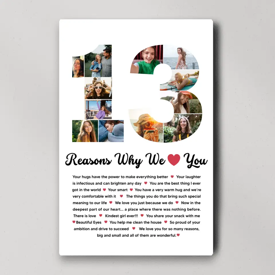 13 Reasons Why We Love You Personalized Canvas - Image 3