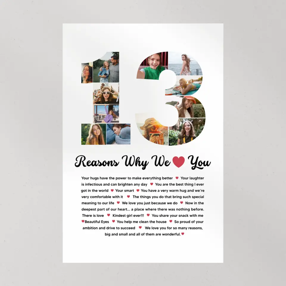 13 Reasons Why We Love You Personalized Canvas - Image 9
