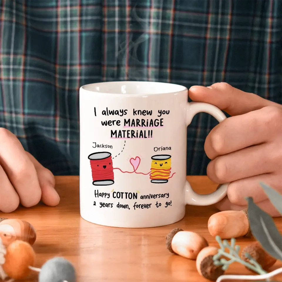 2 Years Down Forever To Go Custom Mug Anniversary Gift Couple - Image 4