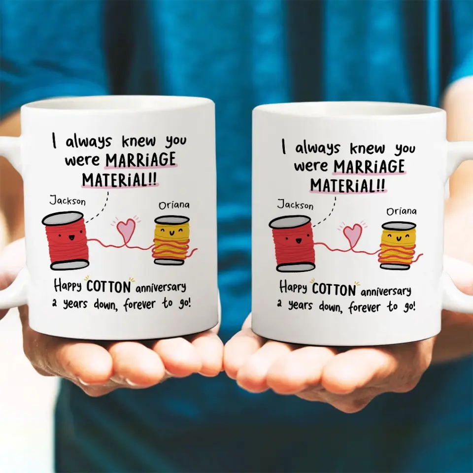 2 Years Down Forever To Go Custom Mug Anniversary Gift Couple - Image 5