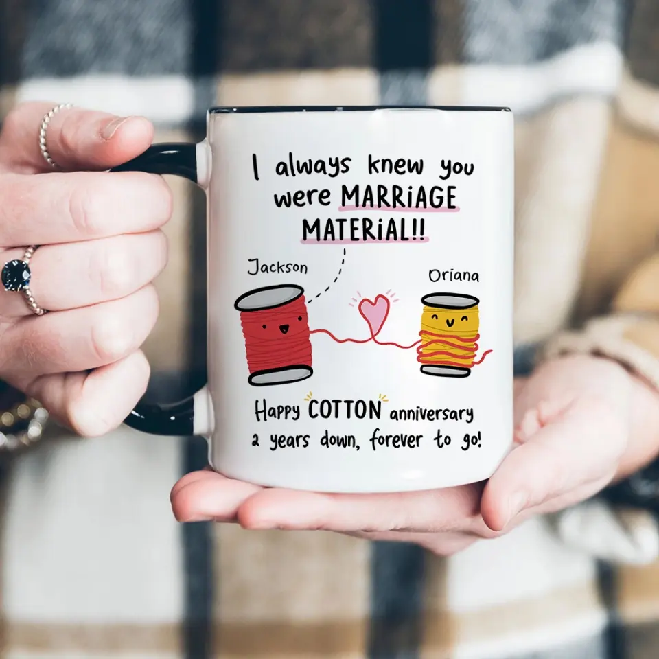 2 Years Down Forever To Go Custom Mug Anniversary Gift Couple - Image 9