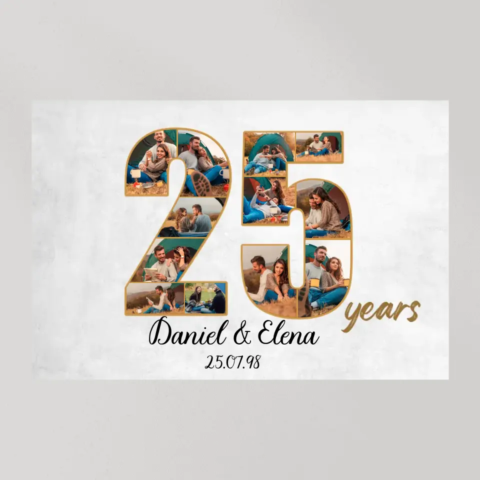 25 Years Anniversary - Canvas Wall Art - Gift For 25 Year Anniversary Birthday | 307IHPNPCA859 - Image 11