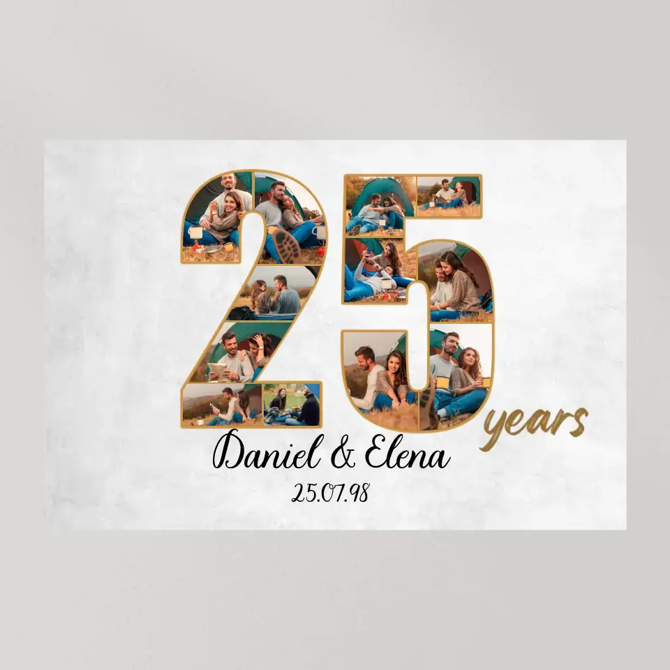 25 Years Anniversary - Canvas Wall Art - Gift For 25 Year Anniversary Birthday | 307IHPNPCA859 - Image 12