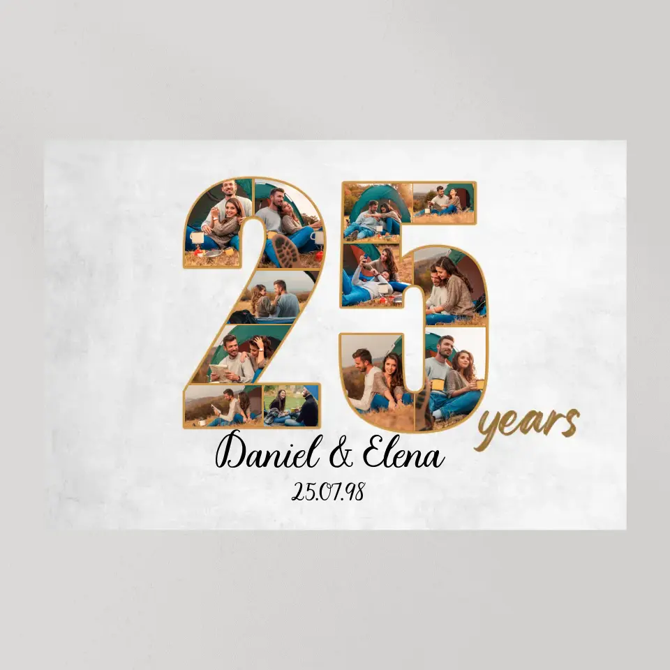 25 Years Anniversary - Canvas Wall Art - Gift For 25 Year Anniversary Birthday | 307IHPNPCA859 - Image 13