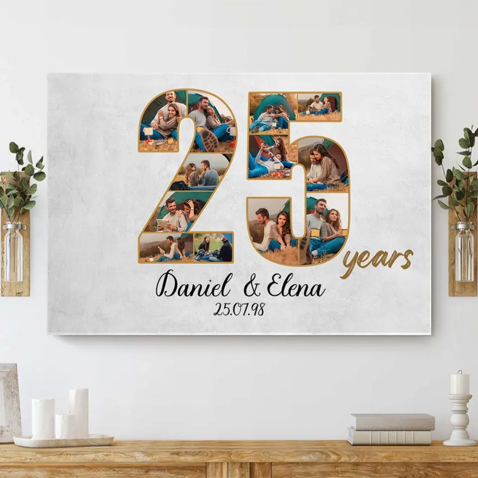 25 Years Anniversary - Canvas Wall Art - Gift For 25 Year Anniversary Birthday | 307IHPNPCA859 - Image 14