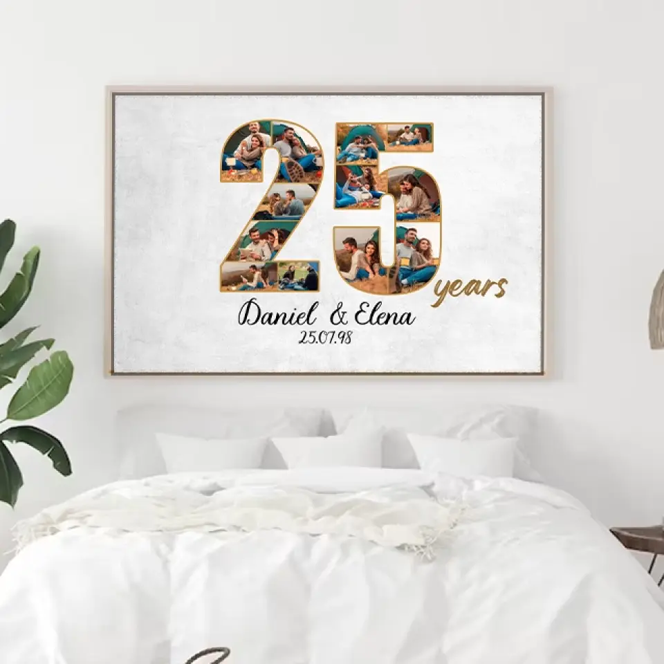 25 Years Anniversary - Canvas Wall Art - Gift For 25 Year Anniversary Birthday | 307IHPNPCA859 - Image 15