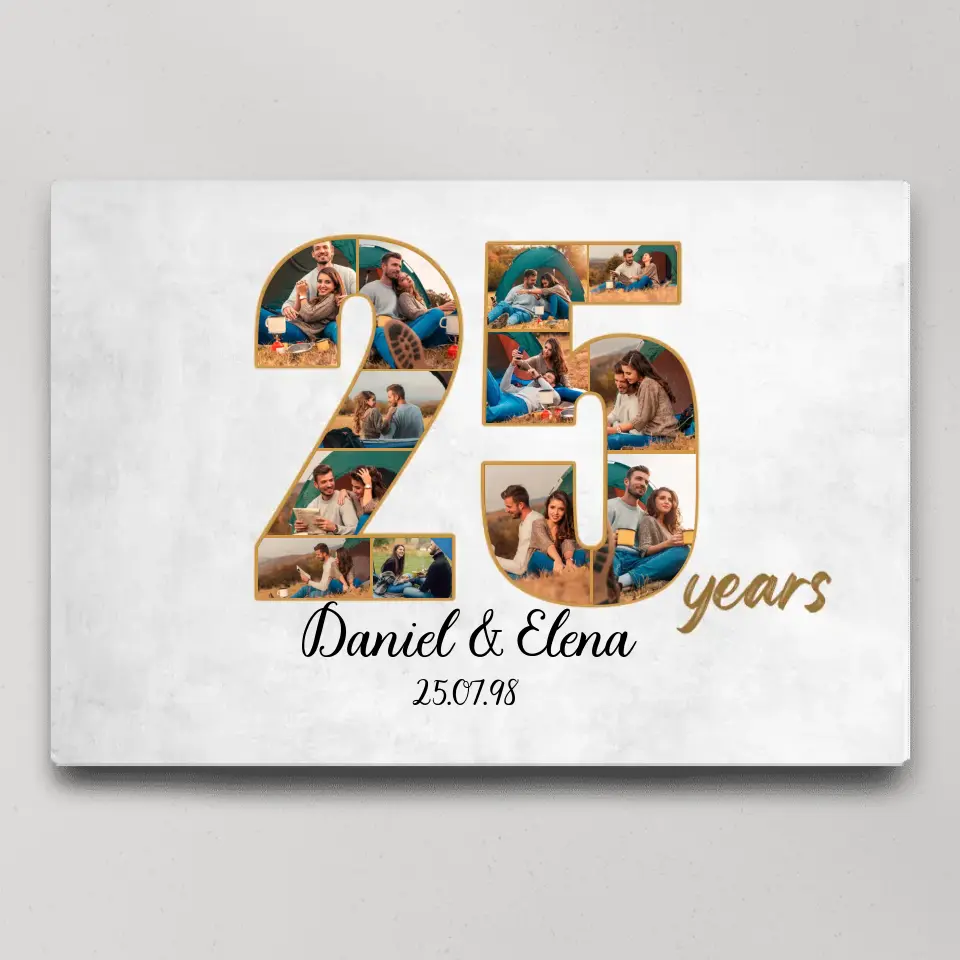 25 Years Anniversary - Canvas Wall Art - Gift For 25 Year Anniversary Birthday | 307IHPNPCA859 - Image 4