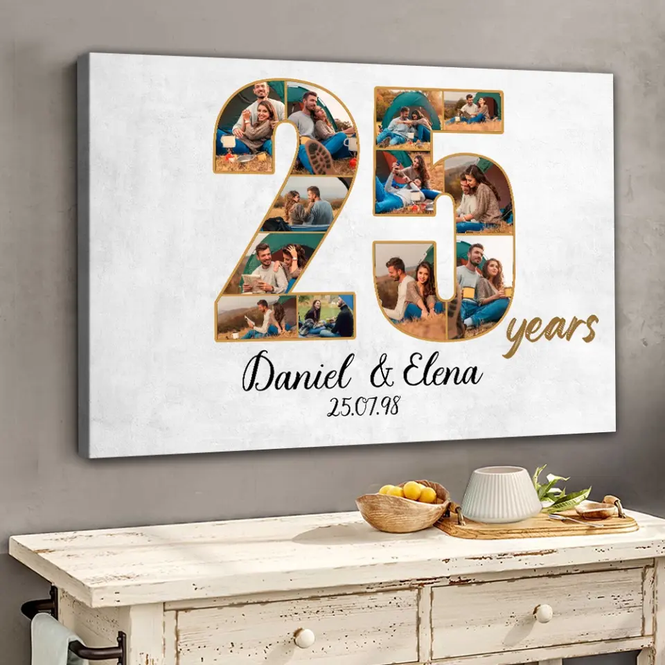 25 Years Anniversary - Canvas Wall Art - Gift For 25 Year Anniversary Birthday | 307IHPNPCA859 - Image 6