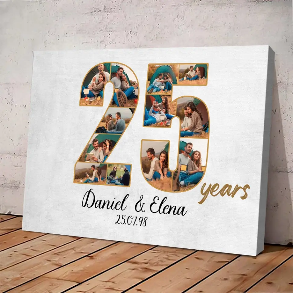 25 Years Anniversary - Canvas Wall Art - Gift For 25 Year Anniversary Birthday | 307IHPNPCA859 - Image 7
