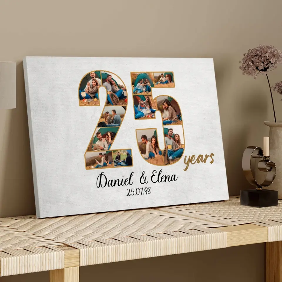 25 Years Anniversary - Canvas Wall Art - Gift For 25 Year Anniversary Birthday | 307IHPNPCA859 - Image 8