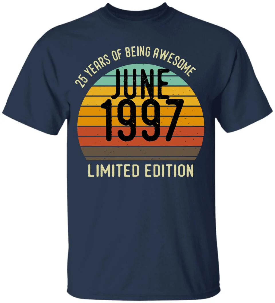 25 Years Of Being Awesome - Personalized T-shirt - Image 7