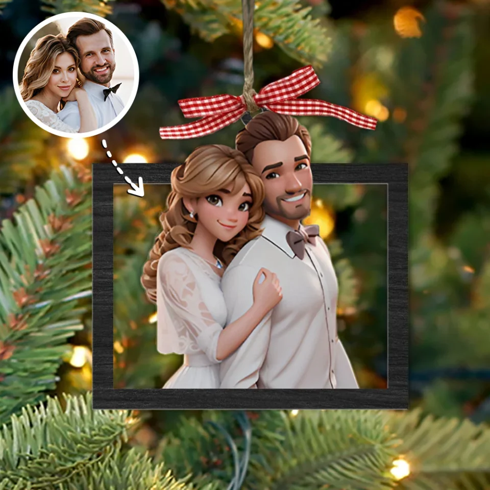 3D Cartoon Style - Personalized Wooden Ornament - Gift For Christmas - Image 4