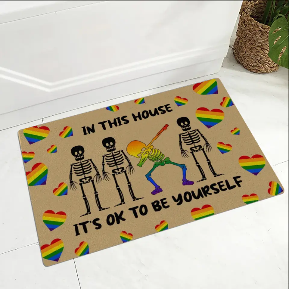 4 Styles! "Everyone Is Welcome Here" LGBTQ+ Pride Doormat - Image 5