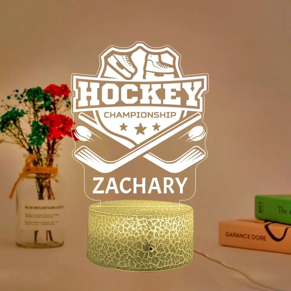 4 Styles Hockey Lamp - Personalized 3D LED Light - Best Gift for Hockey Fans, Hockey Players - Image 3