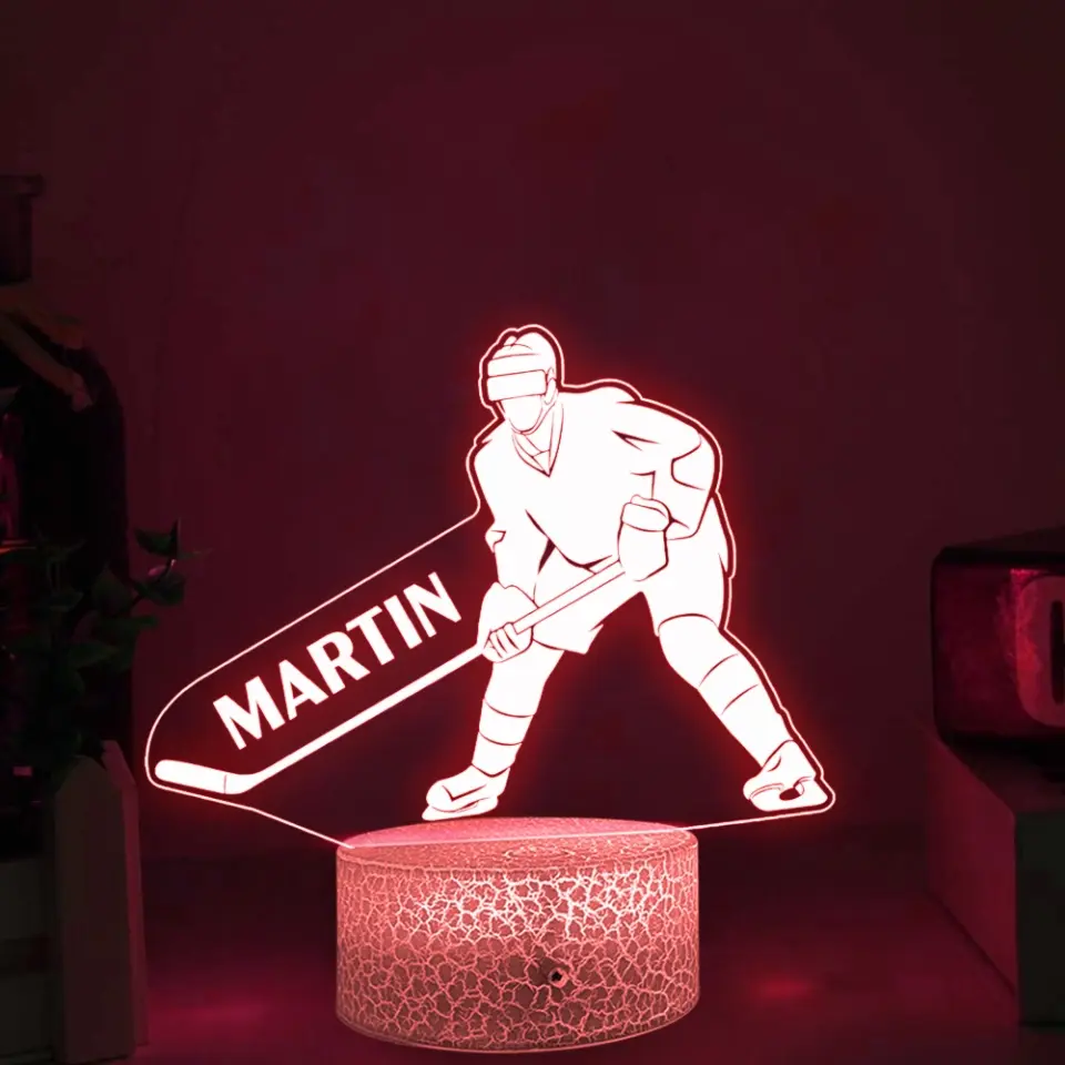 4 Styles Hockey Lamp - Personalized 3D LED Light - Best Gift for Hockey Fans, Hockey Players - Image 4