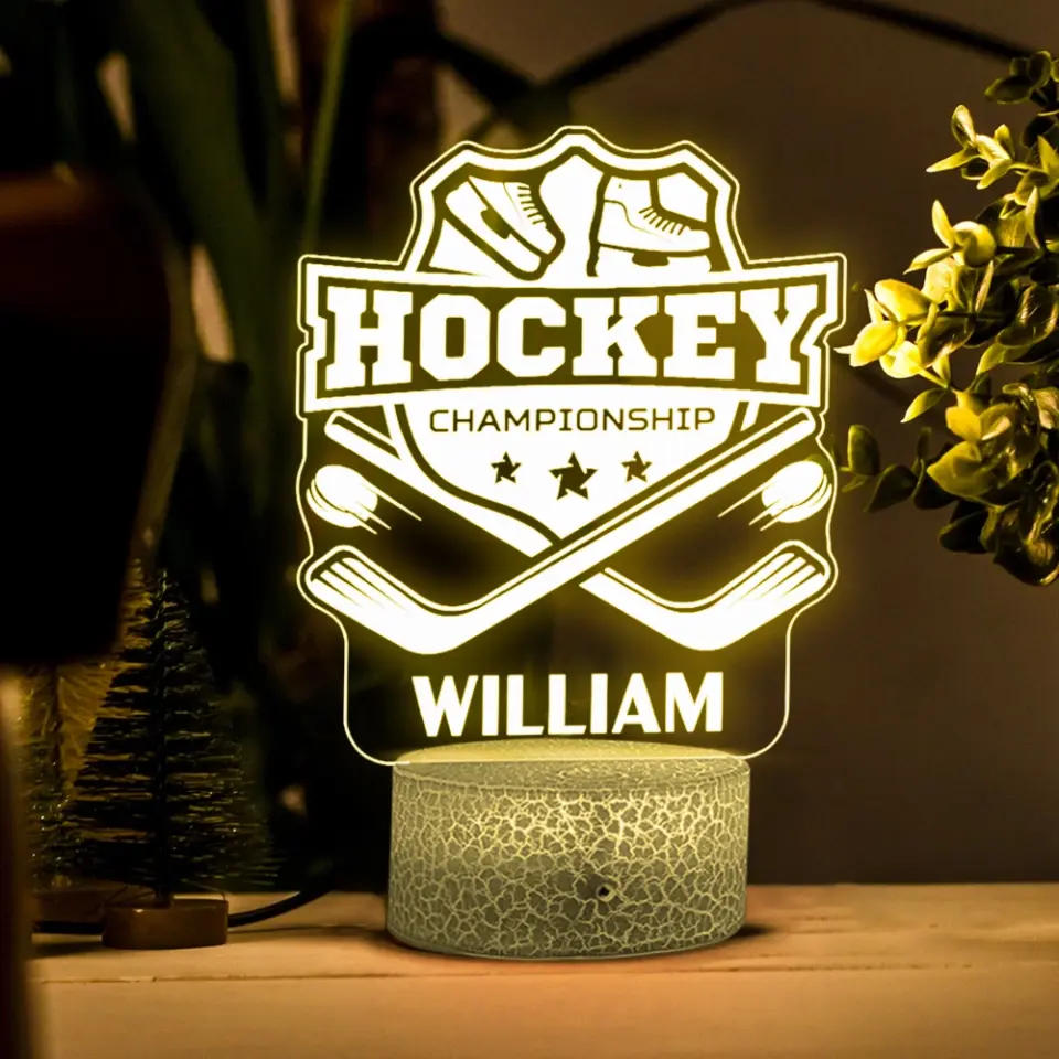 4 Styles Hockey Lamp - Personalized 3D LED Light - Best Gift for Hockey Fans, Hockey Players - Image 5