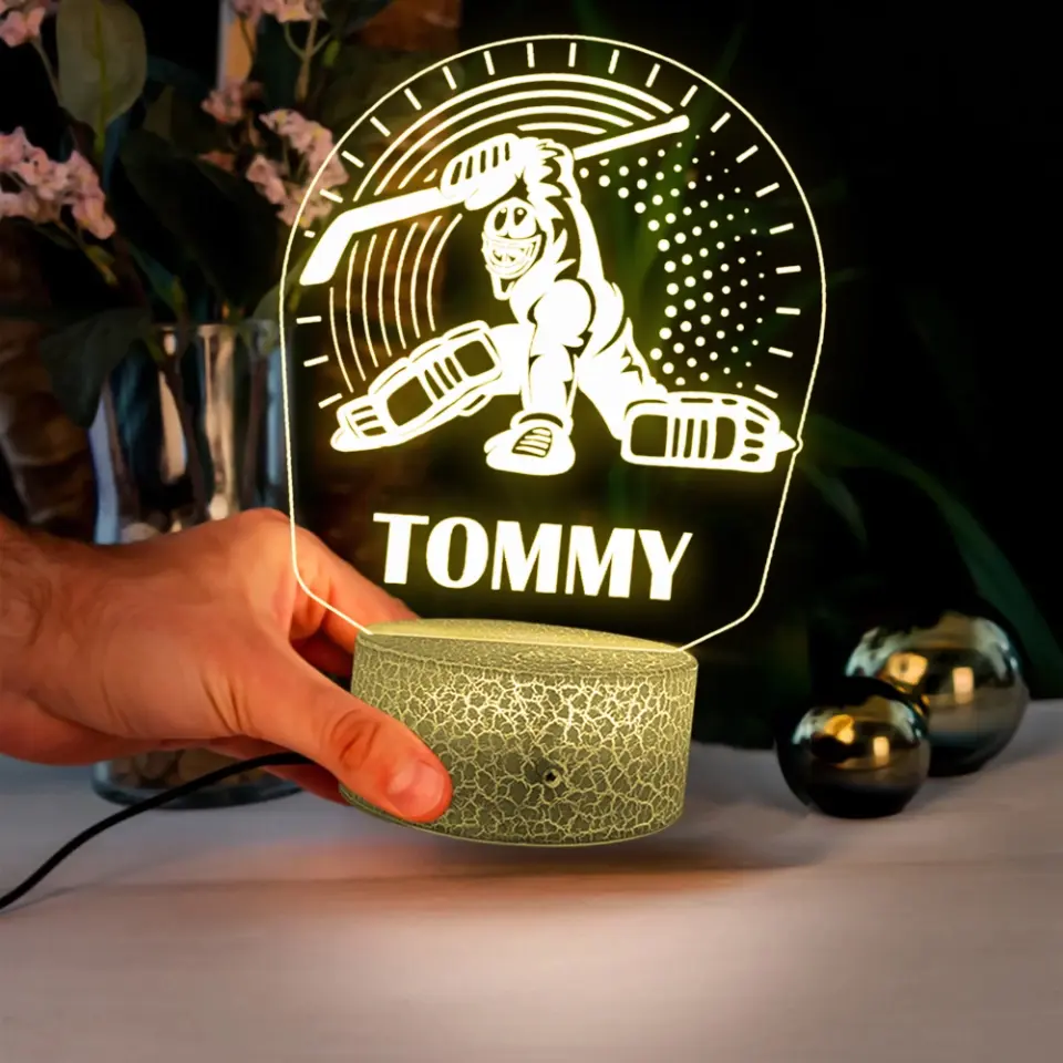 4 Styles Hockey Lamp - Personalized 3D LED Light - Best Gift for Hockey Fans, Hockey Players - Image 7