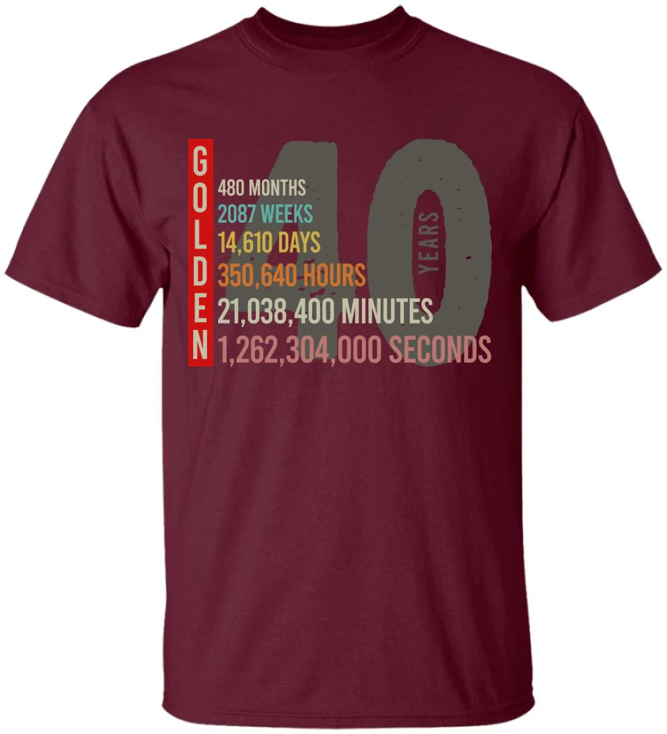 40 Wedding Anniversary Personalized Tshirt - Image 5