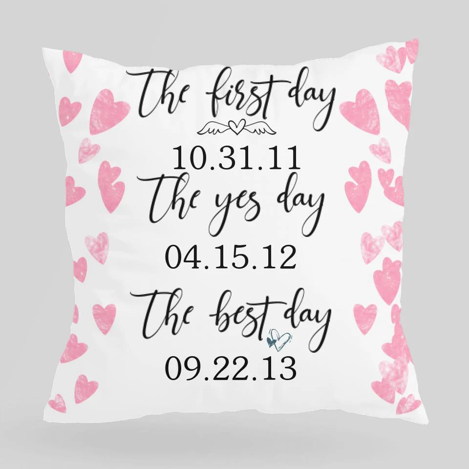 40th Wedding Anniversary Gift for Husband - Save The Date Canvas Pillow/ Anniversary Gift for Him/Her - 207HNTHPI446