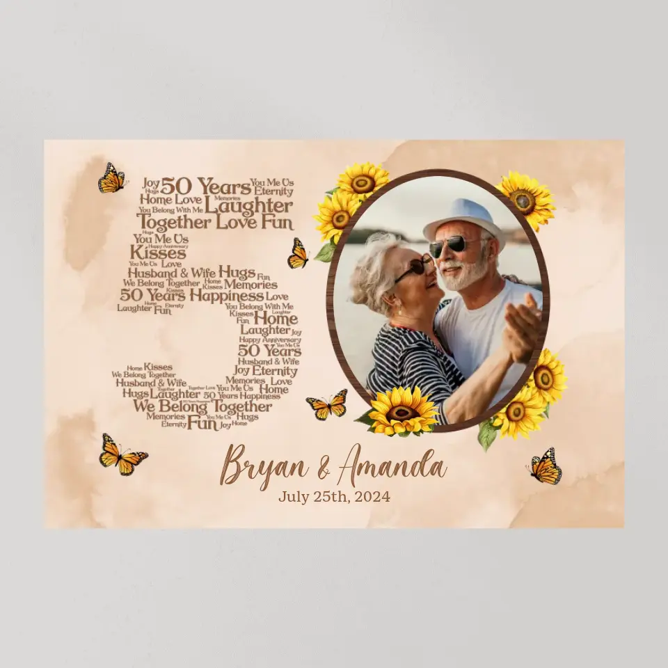 50 Years Eternity Home Love Personalized Canvas And Poster - Image 7