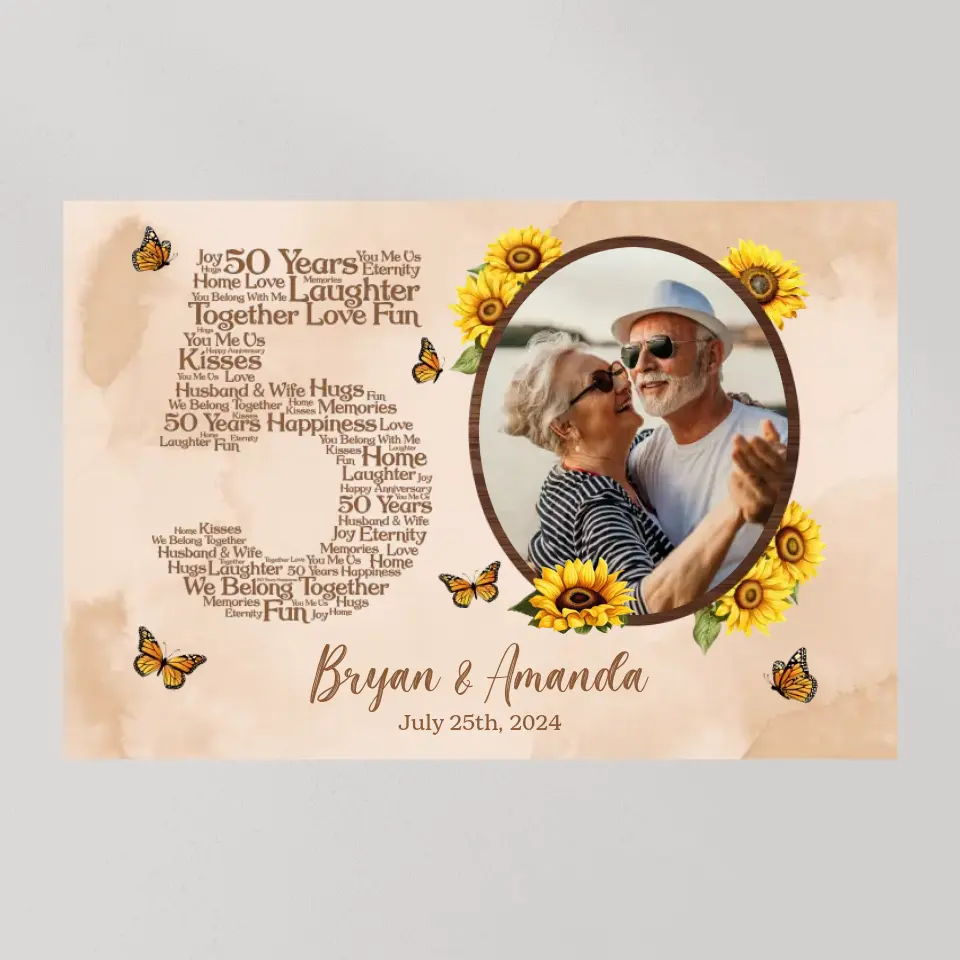 50 Years Eternity Home Love Personalized Canvas And Poster - Image 9