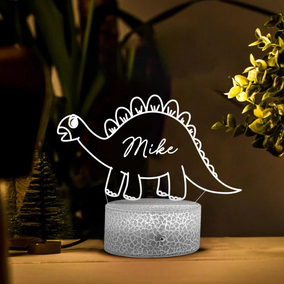 6 Styles of Saurus - T-rex Led Light - Night Light - Personalized Lamp - Custom Name/Nicknames - Birthday Gift for Kid Daughter Son Toddler - Gift for Dinosaur Lovers - Kid Room Decor - 302ICNLNLL233 - Image 2