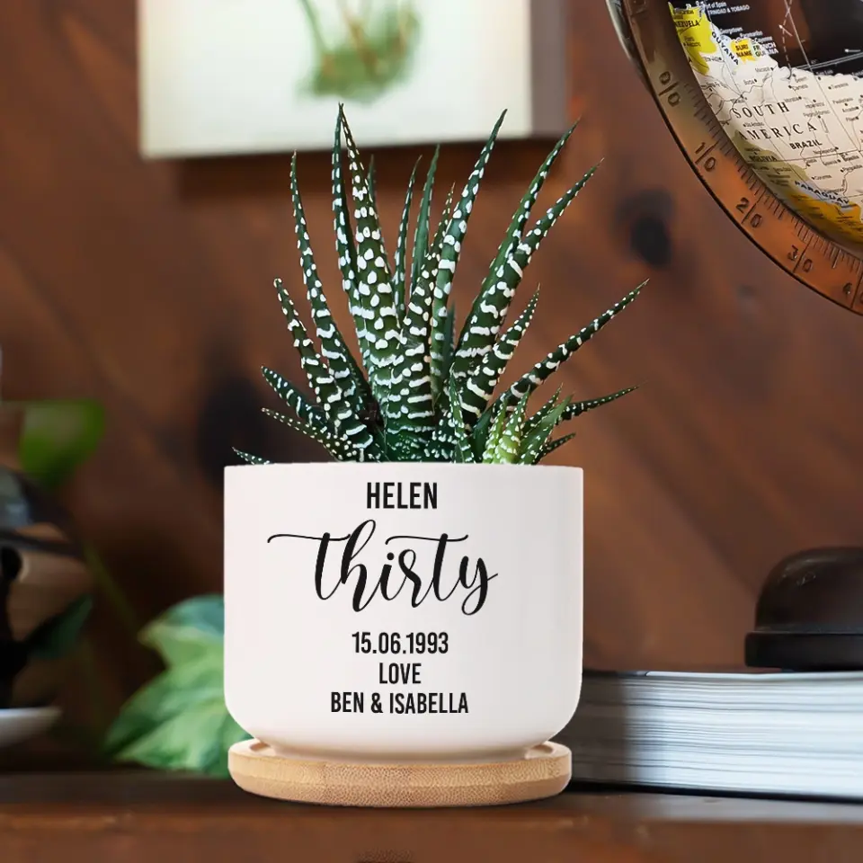 8 Styles Birthday Gifts - Personalized Ceramic Plan Pot - Birthday Gift For Family - Image 10