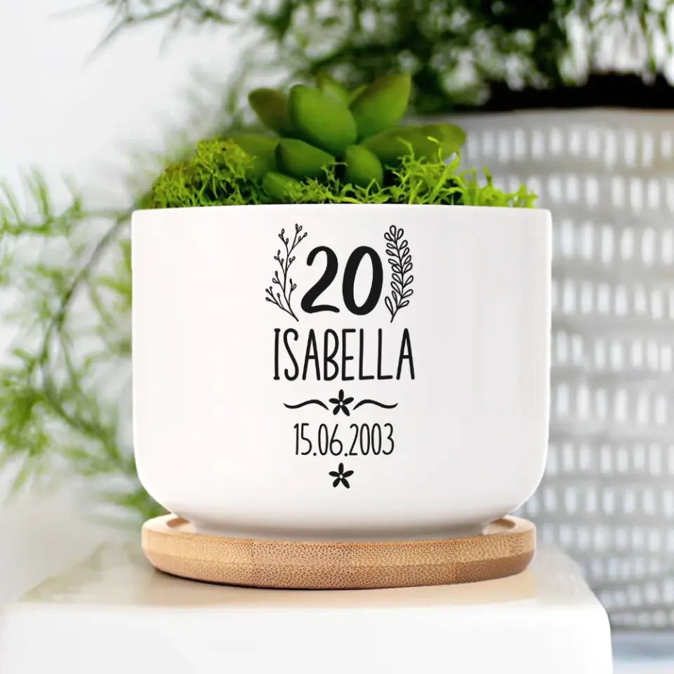 8 Styles Birthday Gifts - Personalized Ceramic Plan Pot - Birthday Gift For Family - Image 12