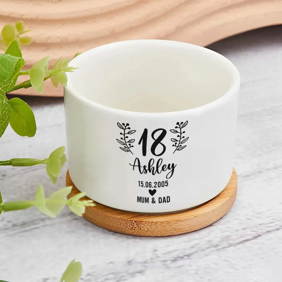 8 Styles Birthday Gifts - Personalized Ceramic Plan Pot - Birthday Gift For Family - Image 13