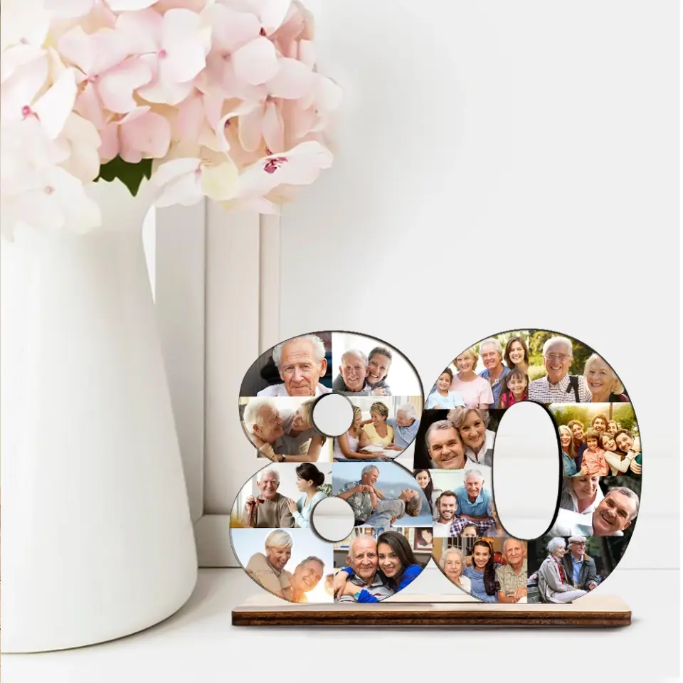 80th Birthday Wooden Plaque 80 Years Old Gift for Men Dad Grandpa - Image 4