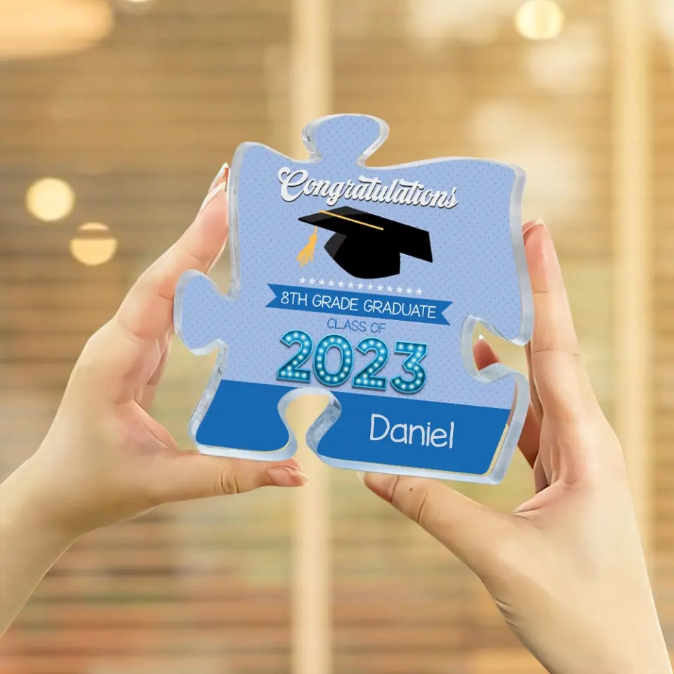 8th Grade Graduation Class of 2025 Personalized Puzzle Acrylic Plaque - Image 5