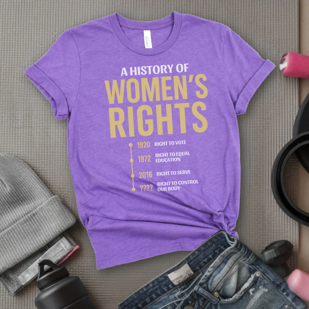 A History Of Women's Rights - Girl Power Inspirational T-Shirt - Women Empowerment Tee - Gift for Her - Bella Canvas 3001 - Image 3