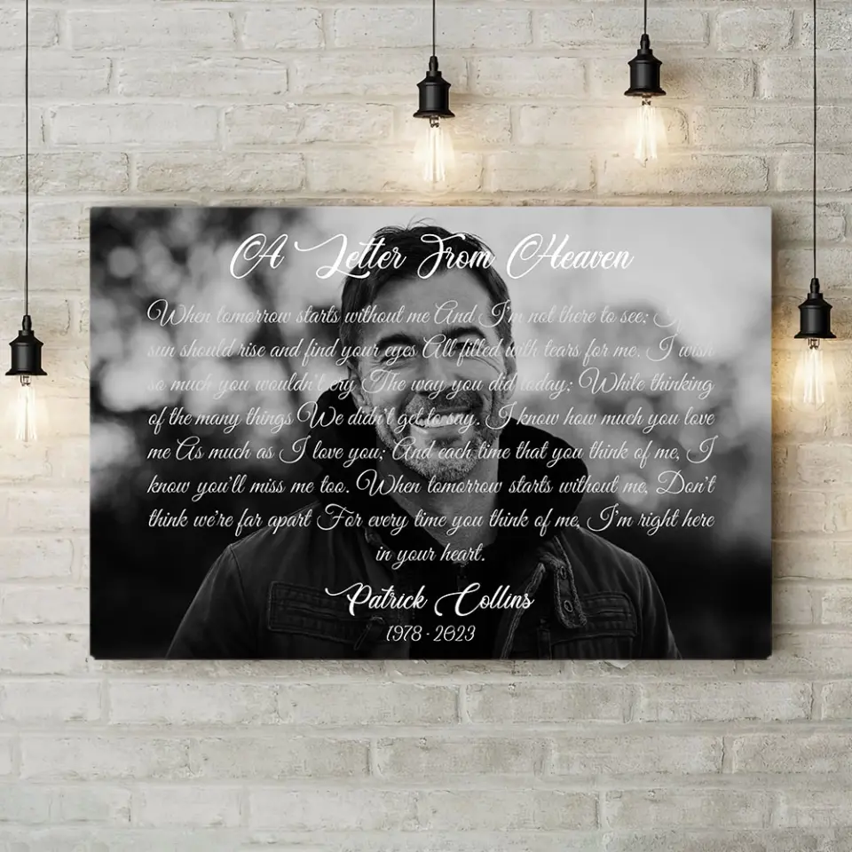 A Letter From Heaven, Upload Photo Canvas/Poster, Memorial Gift | 309IHPLNCA166 - Image 5