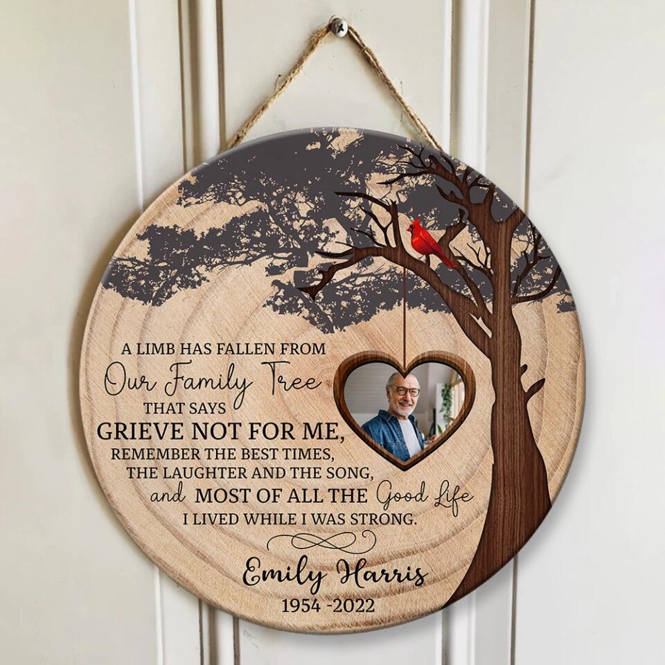 A Limb Has Fallen From Our Family Tree - Personalized Wooden Sign - Image 5