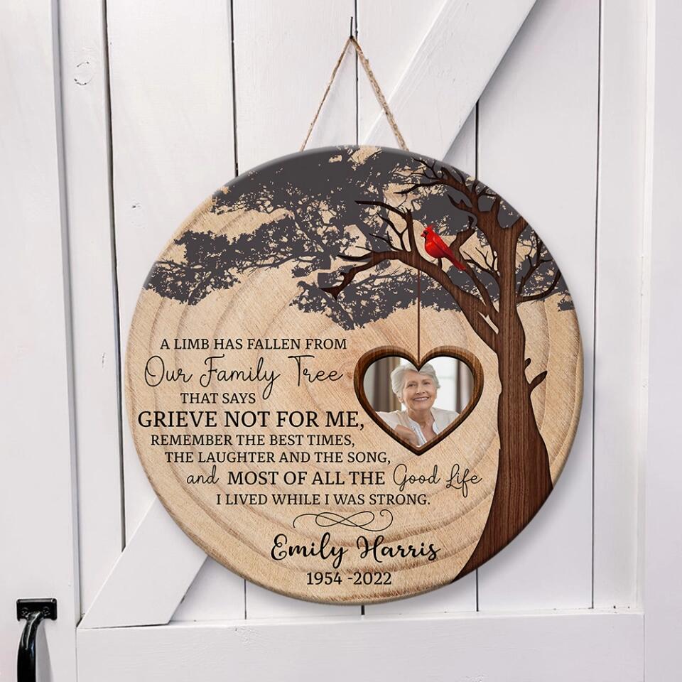 A Limb Has Fallen From Our Family Tree - Personalized Wooden Sign - Image 9